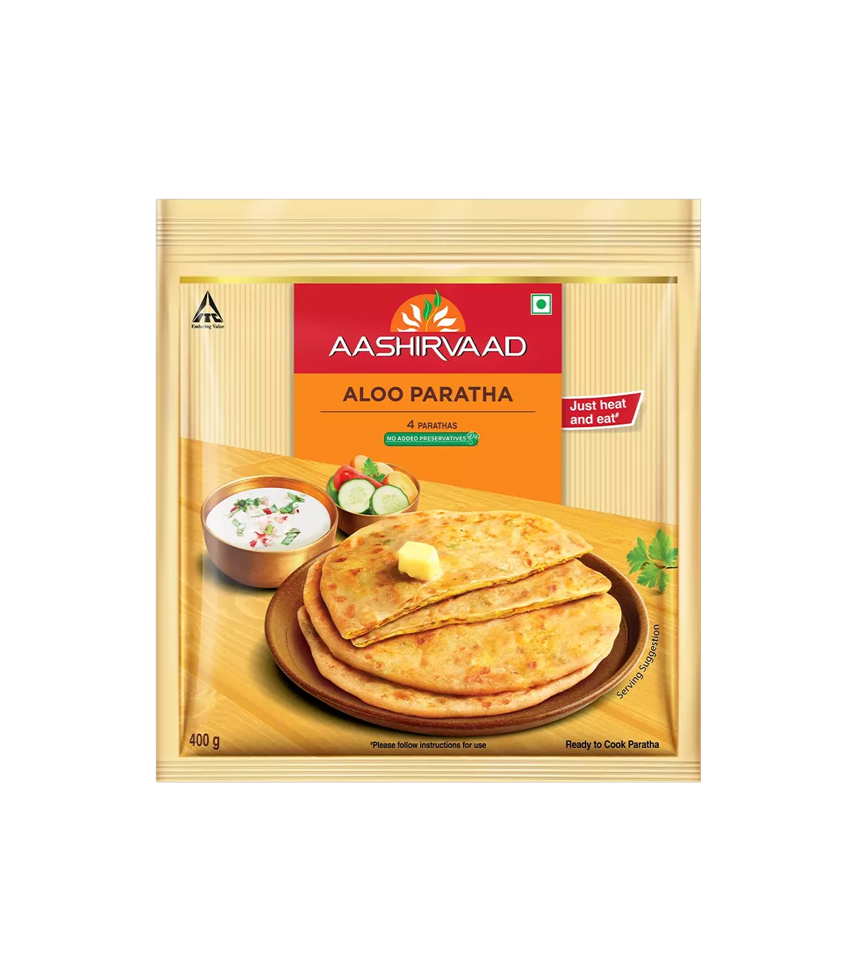 AASHIRVAAD ALOO PARATHA - 400G