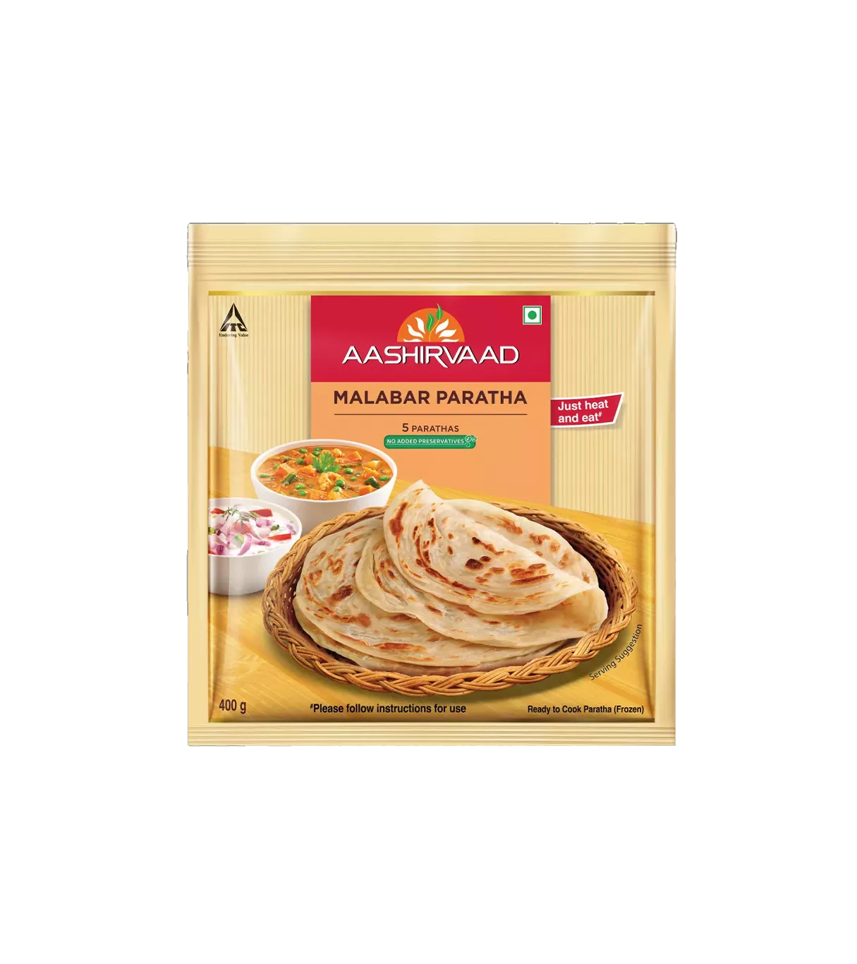 AASHIRVAAD MALABAR PARATHA - 400G