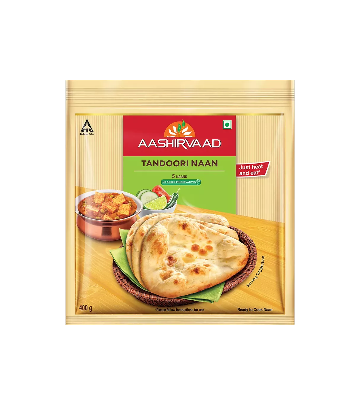 AASHIRVAAD TANDOORI NAAN - 400G