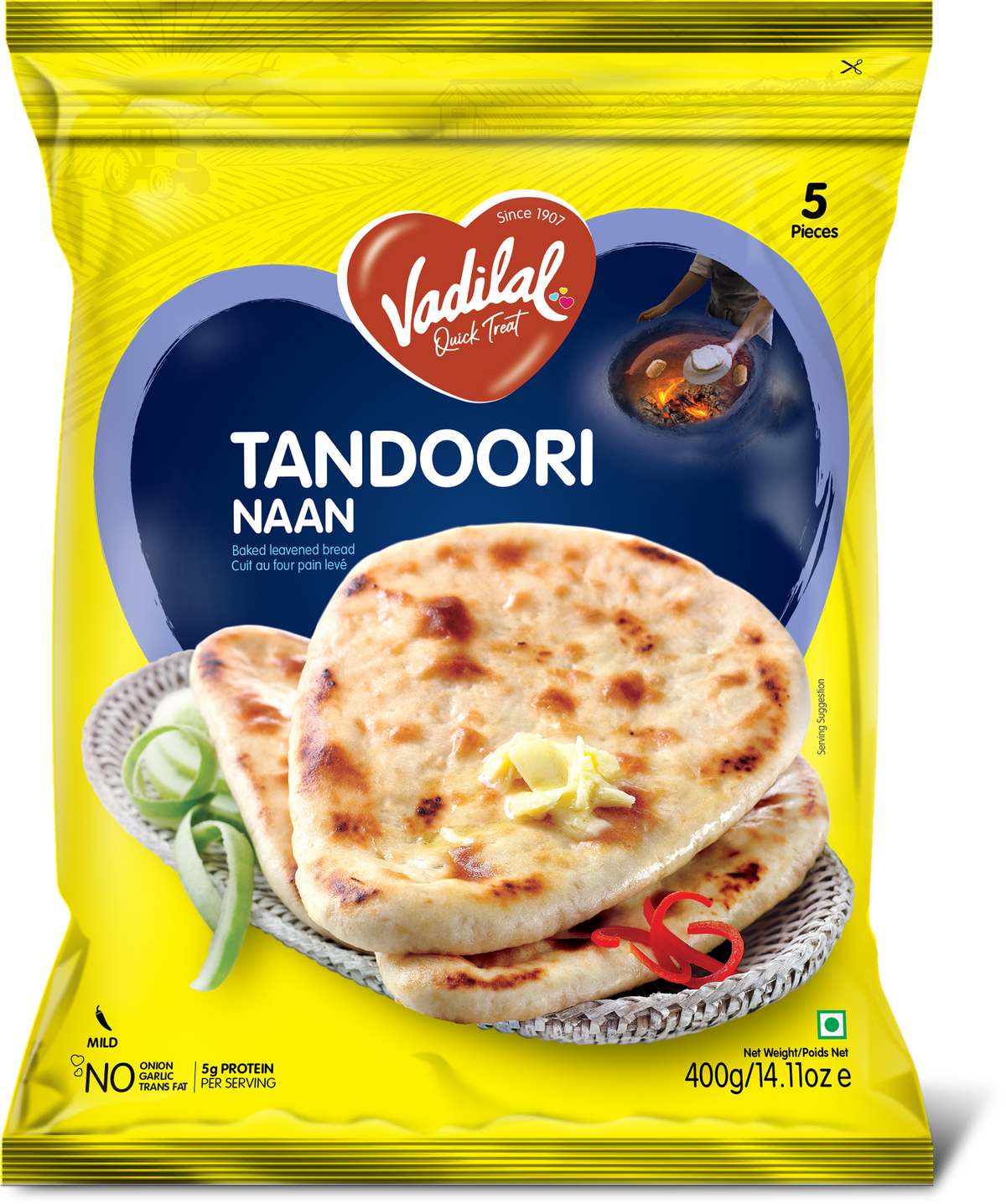 Vadilal Tandoori Naan 400g